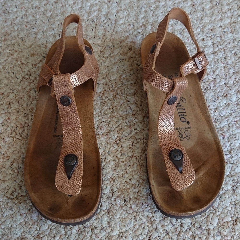 Papillio by Birkenstock Ashley Metallic Wedge Sandal size 9.5